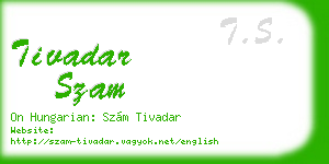 tivadar szam business card