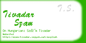 tivadar szam business card